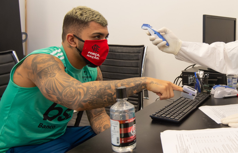 Nenhum jogador testou positivo nos novos exames do Flamengo para coronavírus (Foto: Divulgação/Alexandre Vidal)