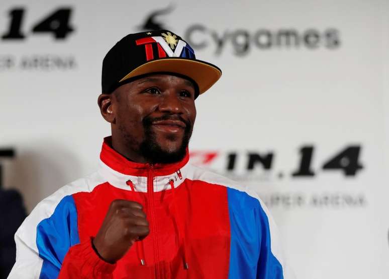 Floyd Mayweather durante coletiva de imprensa em Tóquio
05/11/2018
REUTERS/Issei Kato