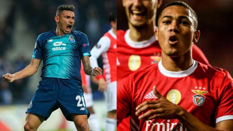 Tiquinho, do Porto, e Carlos Vinícius, do Benfica, são alguns dos destaques (Fotos: Reprodução/Twitter Porto; AFP)