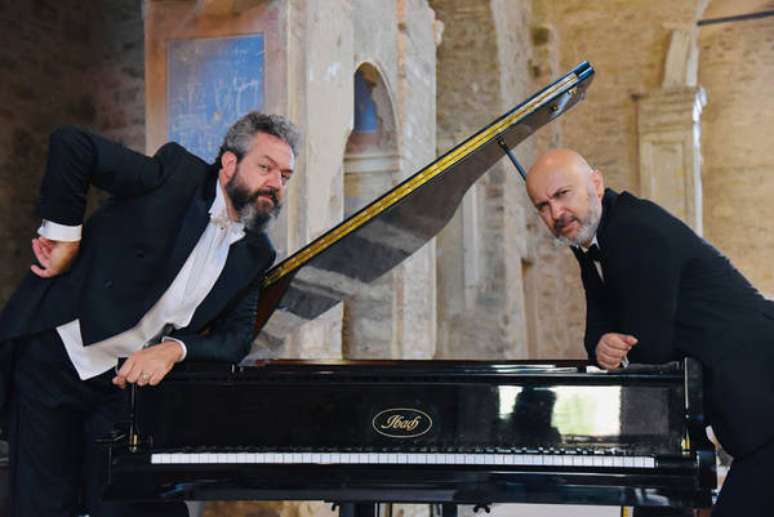 Claudio Mattioli e Massimiliano Barbolini fizeram concerto em Jundiaí em 2019