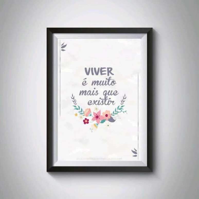 20. Modelo de quadros decorativos com frases – Foto: Pinterest