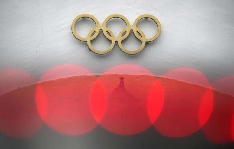 Aneis ol&iacute;mpicos na sede do Comit&ecirc; Ol&iacute;mpico Internacional
14/05/2020
REUTERS/Denis Balibouse
