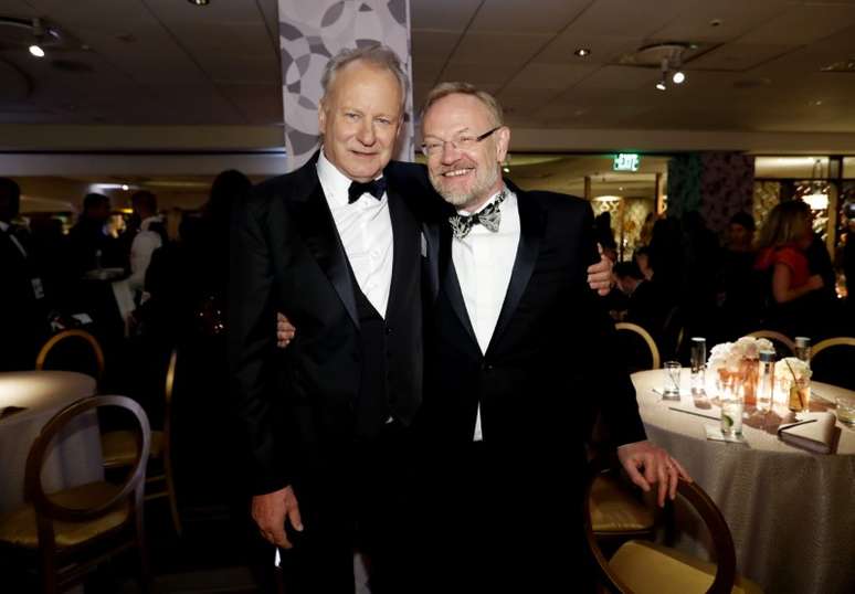 Stellan Skarsgard e Jared Harris na festa da HBO ap&oacute;s o Globo de Ouro, em Beverly Hill
05/02/2020
REUTERS/Mario Anzuoni