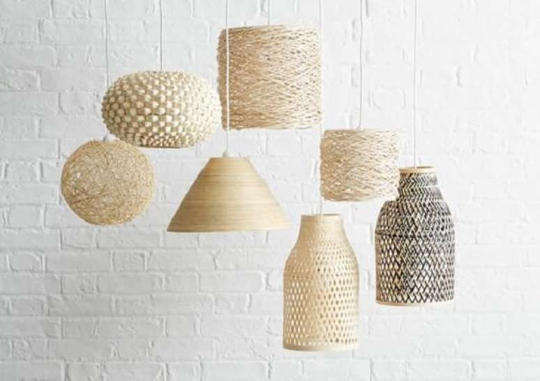 3. Detalhes na ilumina&ccedil;&atilde;o do ambiente que fazem toda a diferen&ccedil;a na decora&ccedil;&atilde;o tropical chique. Fonte: Pinterest