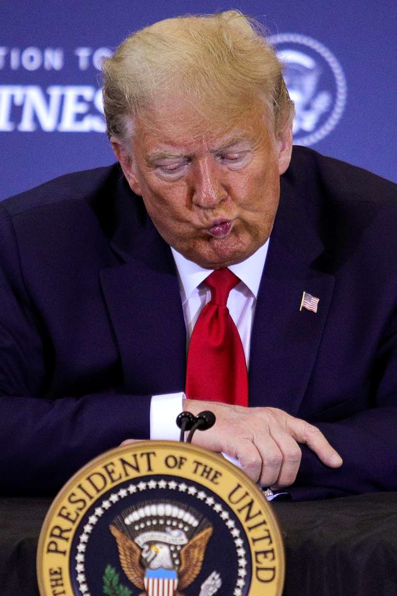 Presidente dos EUA, Donald Trump, participa de evento nos EUA em 5 de junho.
REUTERS/Tom Brenner