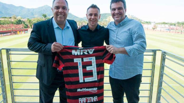 Nomes fortes do futebol, Marcos Braz e Bruno Spindel têm nova missão no Flamengo (Foto: Alexandre Vidal / CRF)