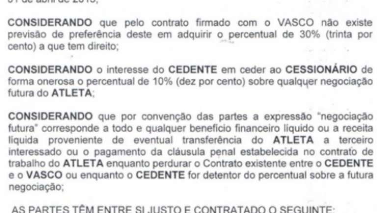 Contrato foi firmado no ano de 2018 (Imagem: Reprodução)