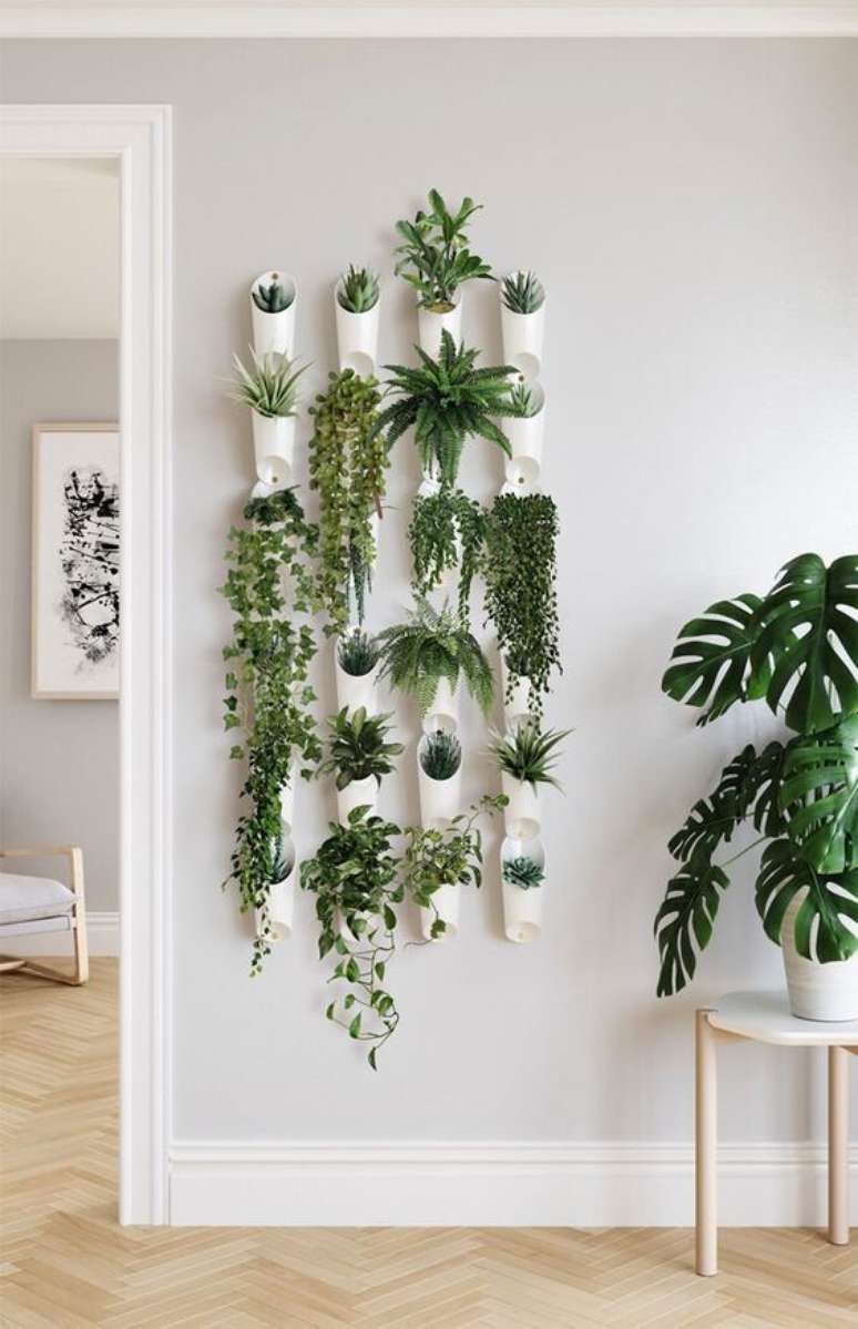 37. Decore sua casa com vasos de parede para plantas – Via: Pinterest