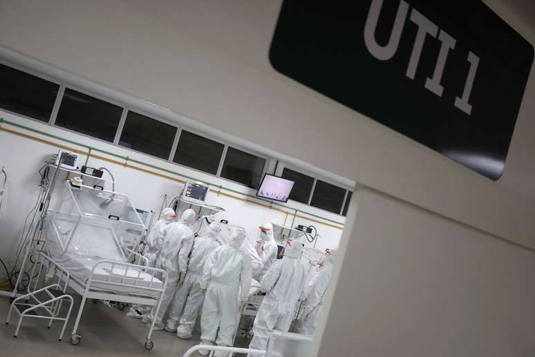 Hospital de campanha para tratamento de vítimas da Covid-19 em Manaus
14/04/2020
REUTERS/Bruno Kelly