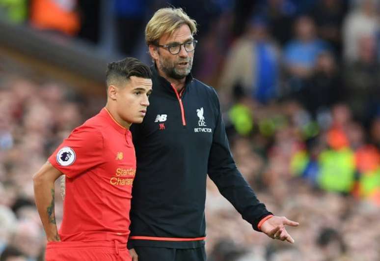 klopp foi treinador de Coutinho no Liverpool - (Foto: AFP)