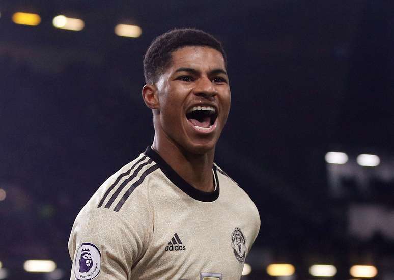 Atacante Marcus Rashford comemora gol em partida entre Burnley e Manchester United
28/12/2019
REUTERS/Phil Noble/