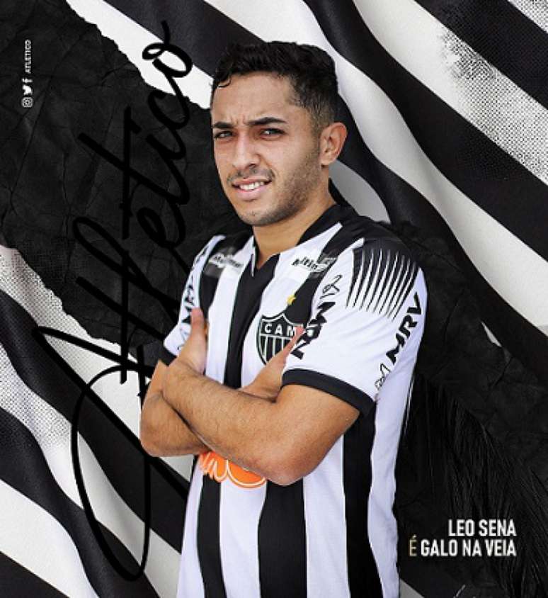 Léo Sena assinou como Galo até junho de 2025-(Divulgação/Atlético-MG)