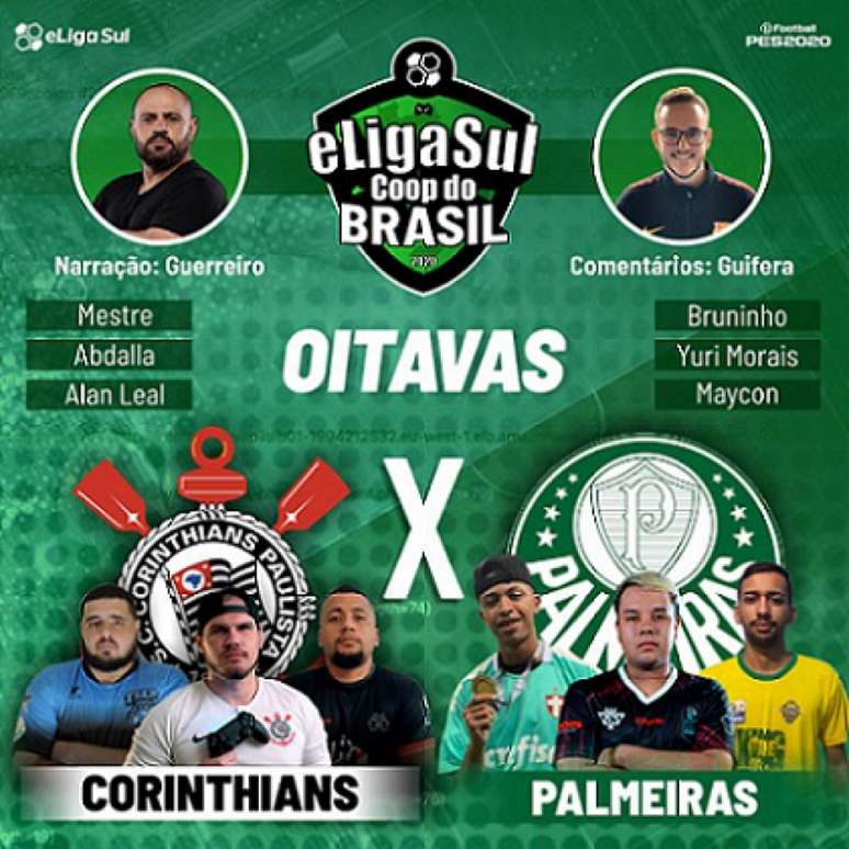 Clássico entre Corinthians e Palmeiras vale vaga nas quartas de final