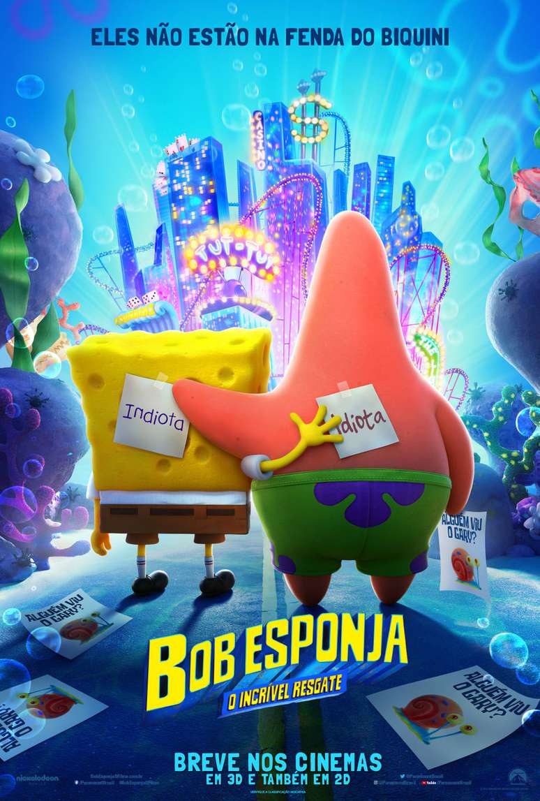 Carta do filme 'Bob&nbsp;Esponja: O Incr&iacute;vel Resgate'