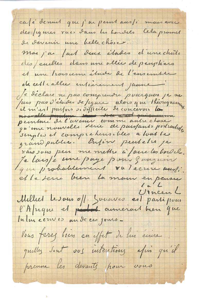 Carta escrita por Van Gogh para Paul Gauguin 
17/06/2020
DrouotEstimations/Handout via Reuters 