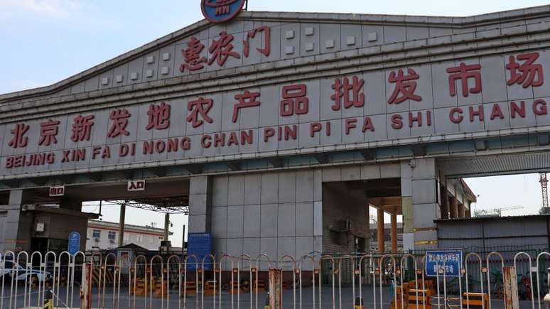 Muitos dos primeiros casos do novo surto est&atilde;o ligados ao mercado de Xinfadi