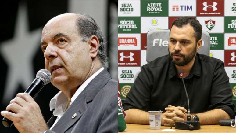 Nelson Mufarrej, do Botafogo, e Mário Bittencourt, do Fluminense (Foto: Vítor Silva/Botafogo; Lucas Merçon/Fluminense)