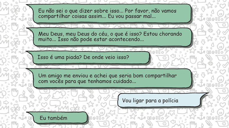 Ilustração de conversa pelo Whatsapp