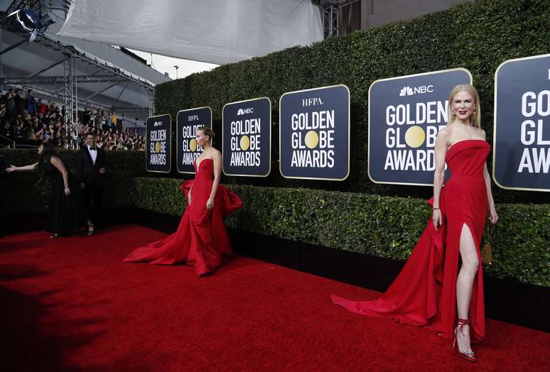 Atrizes Scarlett Johansson e Nicole Kidman no tapete vermelho do Globo de Ouro
05/01/2020
REUTERS/Mario Anzuoni