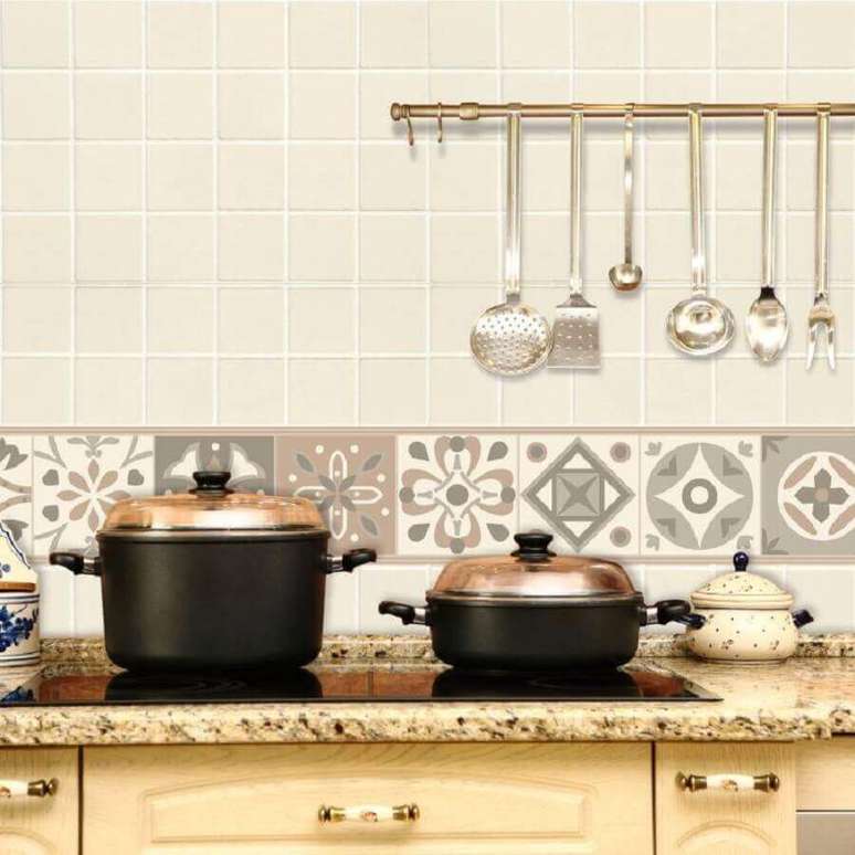 22. Modelo de faixa decorativa para cozinha &ndash; Foto: Pinterest