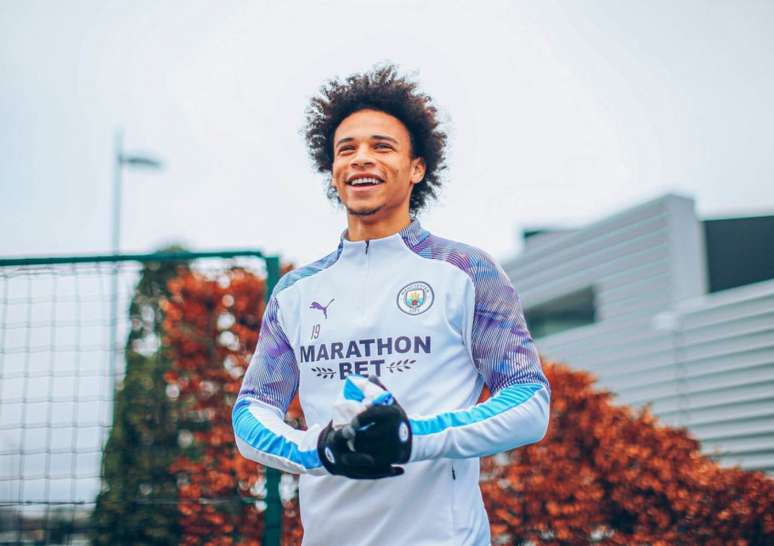 Sané voltou a atuar pelo City na partida contra o Burnley, na última segunda-feira (Foto: Twitter / Manchester City)