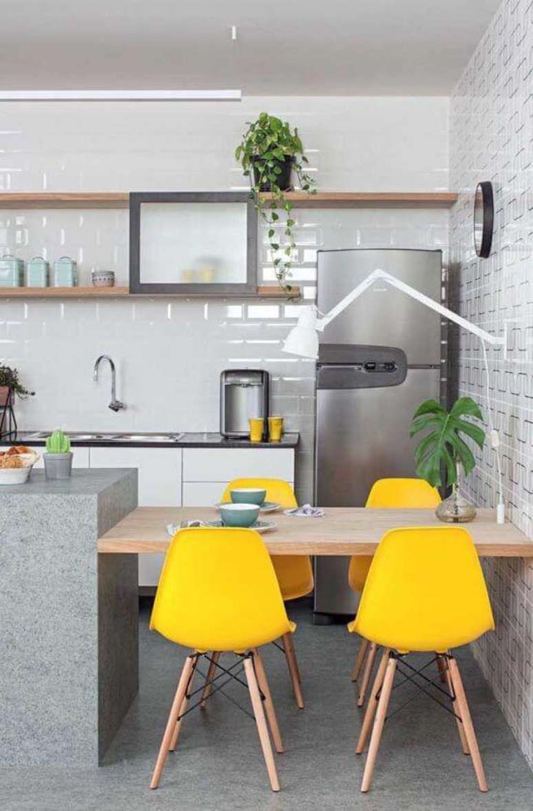 7. Planta jiboia na cozinha moderna – Via: Pintererest