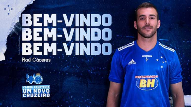 Raul Cáceres é o segundo reforço da Raposa na gestão Enderson Moreira-(Divulgação/Cruzeiro)