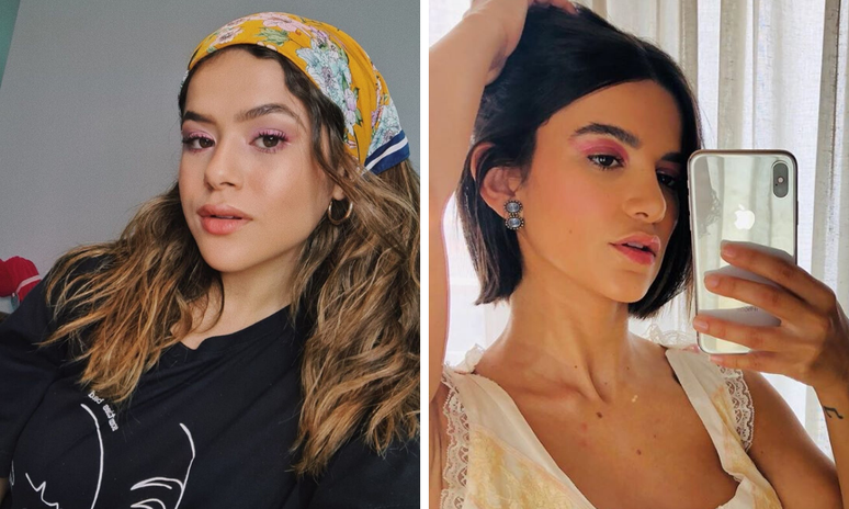 Maisa e Manu Gavassi apostam em sombra rosa (Fotos: Instagram/Reprodu&ccedil;&atilde;o)