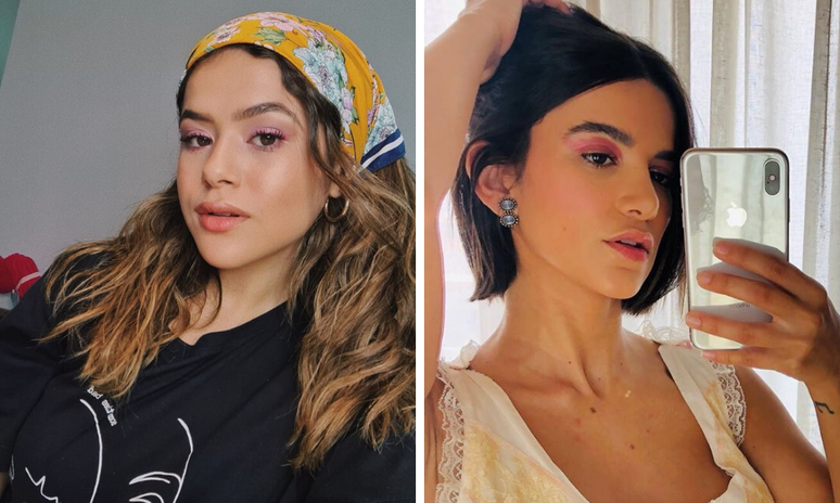 Maisa e Manu Gavassi apostam em sombra rosa (Fotos: Instagram/Reprodução)