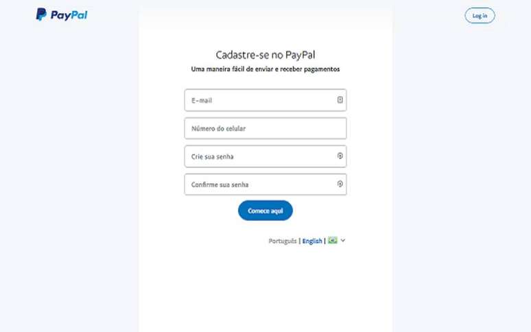 Passo 3: Insira as suas informações pessoais corretamente, concorde com os termos de uso e crie a conta. Se você receber um email de confirmação, basta clicar no link e clicar em Confirmar.