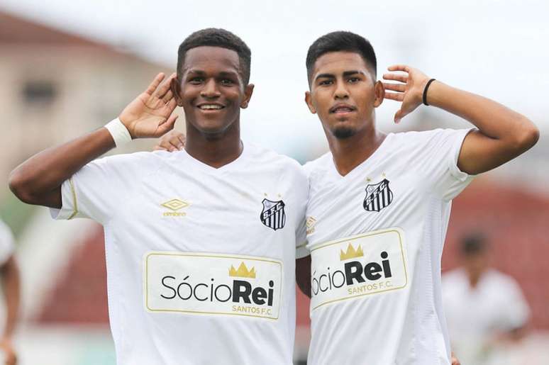 Renyer e Ivonei repetem parceria da base no time profissional (Foto: Pedro Ernesto Guerra Azevedo/Santos FC)