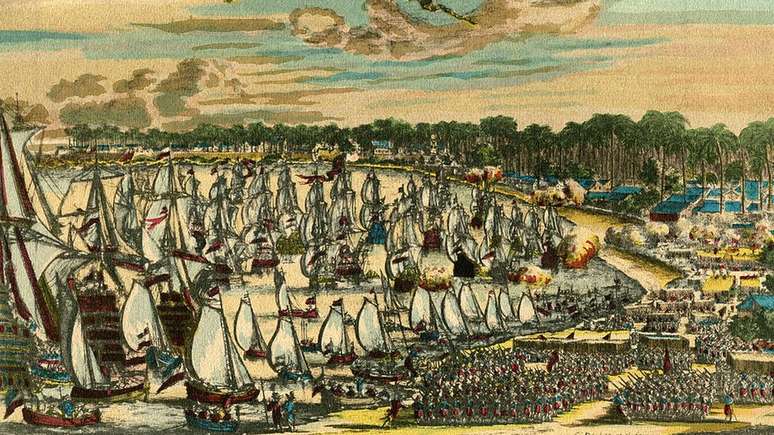 Mais de 700 barcos atracavam em Santo Domingo para exportar seus produtos, principalmente caf&eacute; e a&ccedil;&uacute;car