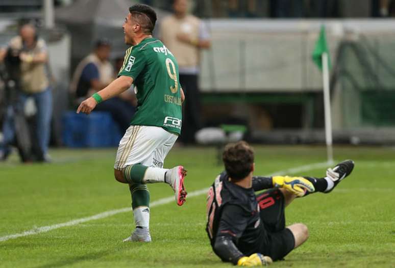 Há exatos cinco anos, Cristaldo fechava a goleada por 4 a 0 sobre o time de Ceni (Cesar Greco/Agência Palmeiras)