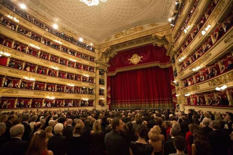 Interior do Teatro alla Scala, em Milão