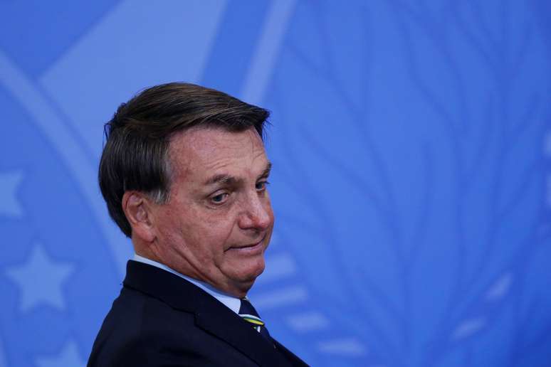 Bolsonaro, em evento no Planalto, em Brasília
17/6/2020 REUTERS/Adriano Machado