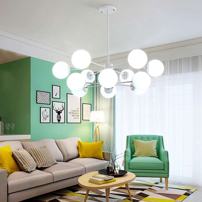 3. Luminárias de led decorativas para sala – Via: Pinterest