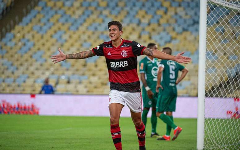 Pedro marcou o primeiro gol na vitória contra o Boavista (Foto: Alexandre Vidal / Flamengo)