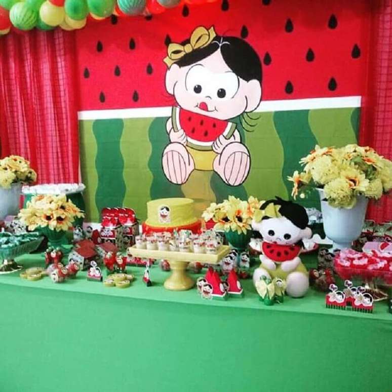 19. Ideia de decoração de mesa festa da Magali baby – Foto: Festas Biz!