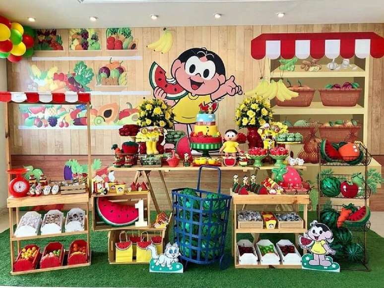 2. Linda ideia de decora&ccedil;&atilde;o r&uacute;stica para festa de anivers&aacute;rio da Magali &ndash; Foto: Encontrando Ideias