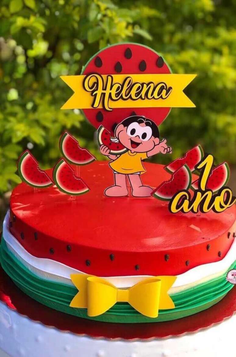 36. Modelo de bolo para decora&ccedil;&atilde;o de festa de anivers&aacute;rio da Magali &ndash; Foto: Pinterest