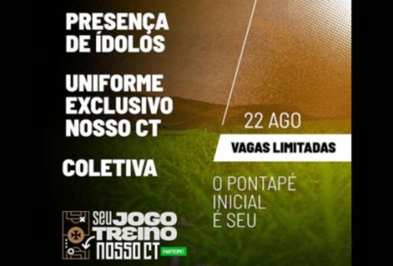 Iniciativa acontecerá no dia seguinte a aniversário do Vasco (Foto: Divulgação / Vasco)