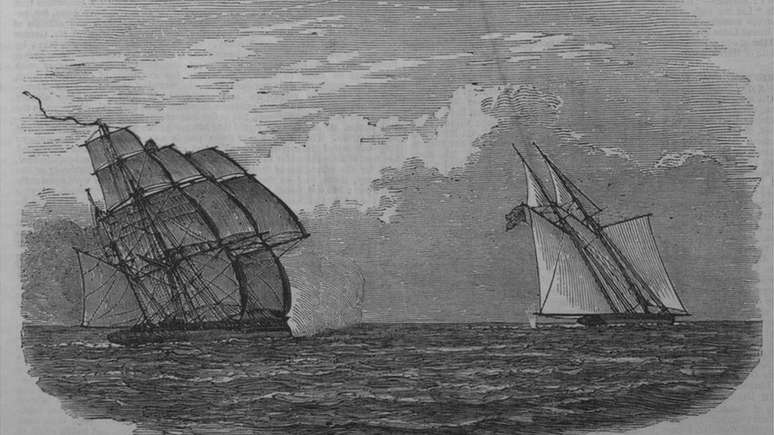 Navios com bandeiras americanas eram dos poucos imunes à fiscalização inglesa