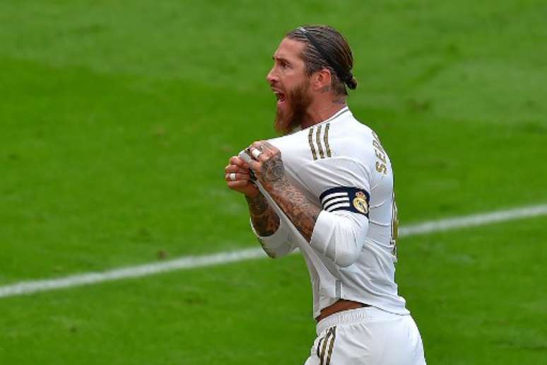 Real Madrid venceu a partida por 1 a 0 com gol de Sergio Ramos (Foto: Ander GILLENEA / AFP)