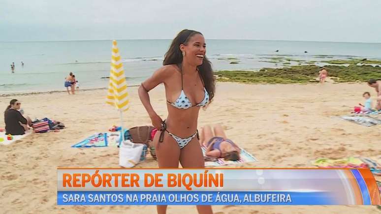 Sara Santos, de 33 anos, exala bom humor e sensualidade sempre que surge na TV