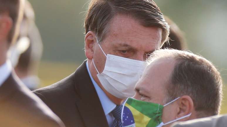 Bolsonaro em foto de junho; o presidente anunciou que fez novos exames para covid-19