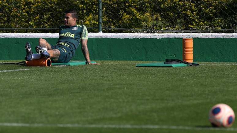 Dudu participou de treinamento no Palmeiras enquanto não concluiu sua transferência ao Qatar (Agência Palmeiras)