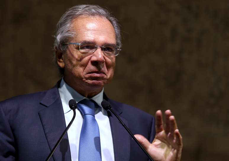 O ministro da Economia, Paulo Guedes, durante o seminário &#034;A Nova Economia Liberal&#034; 