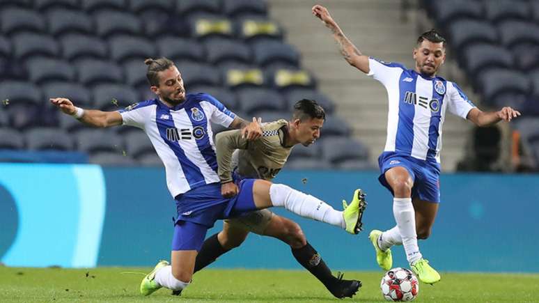 Porto (em ação contra o Boavista) pode sagrar-se campeão nesta rodada (Divulgação Twitter Porto)