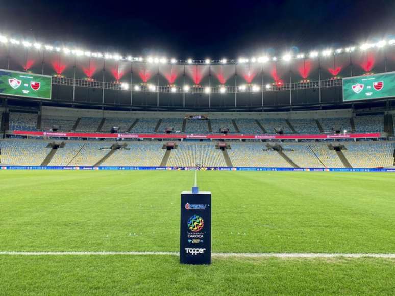 Fluminense e Flamengo se enfrentam no Maracanã (Foto: Reprodução/Twitter Flamengo)