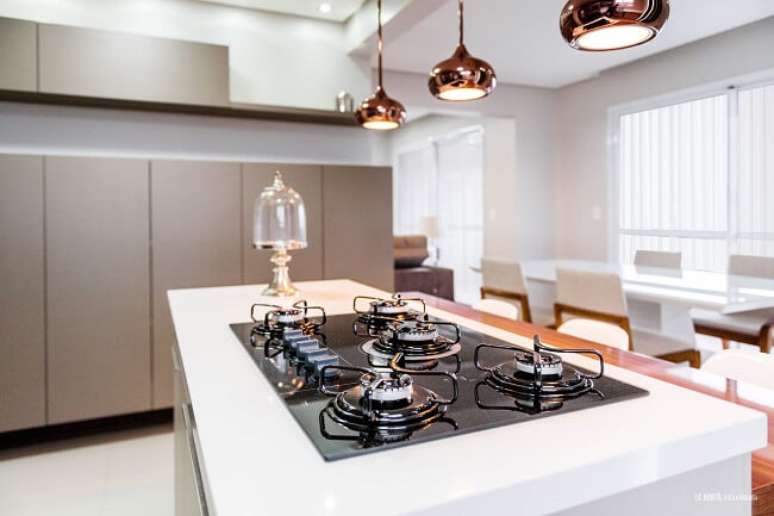 6. Como desentupir fog&atilde;o cooktop dentro da cozinha. Projeto por Atrio Engenharia e Arquitetura